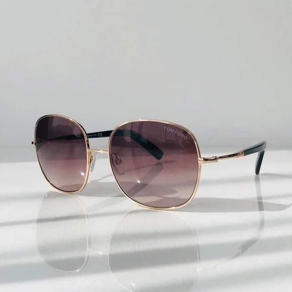 New TOM FORD Georgina Rounded Square Sunglasses - Picture 5 of 16